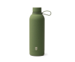 Bouteille isotherme en inoxrecyclé avec anse en silicone souple 500 ml couleur vert foncé