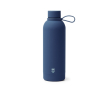 Bouteille isotherme en inoxrecyclé avec anse en silicone souple 500 ml couleur bleu marine