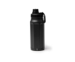 Gourde isotherme style militaire en acier inoxydable recyclé 540 ml couleur noir