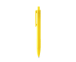 Stylo à bille en plastique recyclé avec clip assorti, encre bleue couleur jaune
