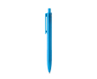 Stylo à bille en plastique recyclé avec clip assorti, encre bleue couleur bleu pastel
