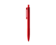 Stylo à bille en plastique recyclé avec clip assorti, encre bleue couleur rouge