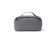 Trousse fabriquée en plastique recyclé avec fermeture zippée diagonale couleur gris clair
