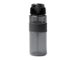 Bidon de sport en plastique recyclé avec doseur type paille 700 ml couleur noir