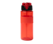Bidon de sport en plastique recyclé avec doseur type paille 700 ml couleur rouge