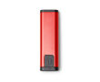 Outil multifonction ultra-plat en aluminium avec lampe 70 lumens couleur rouge
