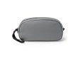 Trousse de toilette en similicuir à double compartiment avec zip couleur gris