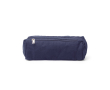 Trousse de toilette en coton recyclé avec poche extérieure 300 g/m² couleur bleu marine
