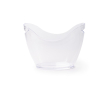 Seau à glace transparent avec poignées en plastique résistant 4 L couleur transparent