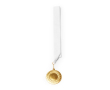 Médaille en métal avec ruban en polyester et mousqueton Ø 5 cm couleur blanc