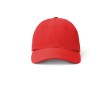 Casquette en nylon à 6 panneaux, œillets et bande anti-transpiration couleur rouge