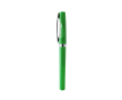 Stylo roller en plastique avec corps métallisé et encre bleue couleur vert