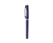 Stylo roller en plastique avec corps métallisé et encre bleue couleur bleu marine