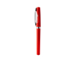 Stylo roller en plastique avec corps métallisé et encre bleue couleur rouge