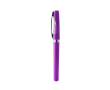 Stylo roller en plastique avec corps métallisé et encre bleue couleur mauve