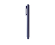 Stylo roller en plastique avec capuchon et clip assortis, encre bleue couleur bleu marine