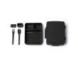 Lunch box en plastique anti-fuite avec compartiments et couverts 1 L couleur noir