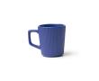 Tasse en céramique 320 ml avec extérieur mat et design nervuré couleur bleu marine