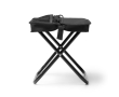 Chaise pliante compacte en polyester avec housse et poches couleur noir