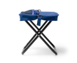 Chaise pliante compacte en polyester avec housse et poches couleur bleu roi