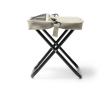 Chaise pliante compacte en polyester avec housse et poches couleur beige
