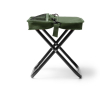 Chaise pliante compacte en polyester avec housse et poches couleur vert foncé
