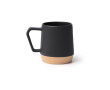 Tasse en céramique finition mate avec anse géométrique 320 ml couleur noir