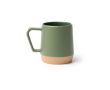 Tasse en céramique finition mate avec anse géométrique 320 ml couleur vert pastel