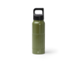 Bouteille en inox recyclé avec bouchon à ouverture par pression 500 ml couleur vert foncé
