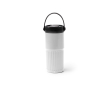 Mug isotherme en acier inoxydable avec paille et bec verseur 600 ml couleur blanc