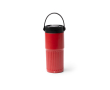 Mug isotherme en acier inoxydable avec paille et bec verseur 600 ml couleur rouge foncé