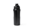 Gourde en inox recyclé avec bouchon translucide et anse 600 ml couleur noir