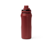 Gourde en inox recyclé avec bouchon translucide et anse 600 ml couleur rouge foncé