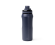 Gourde en inox recyclé avec bouchon translucide et anse 600 ml couleur bleu marine
