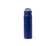Gourde isotherme en inox recyclé avec paille et anse 710 ml couleur bleu roi