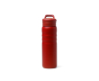 Gourde isotherme en inox recyclé avec paille et anse 710 ml couleur rouge