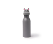Gourde isotherme au design enfant avec bouchon tête d’animal 450 ml couleur gris