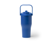 Bouteille isotherme en inox recyclé avec ouverture par bouton 550 ml couleur bleu roi