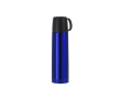 Thermos inox avec couvercle 500ml et fonction gobelet 130 ml couleur bleu