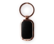 Porte-clés métallique avec revêtement en cuivre et intérieur noir couleur bronze