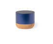 Enceinte en aluminium recyclé avec base en liège et puissance de 3W couleur bleu marine