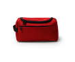 Trousse de toilette écologique avec poche intérieure et anse latérale couleur rouge