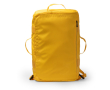 Sac à dos convertible de voyage en similicuir et polyester couleur jaune