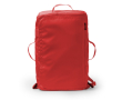Sac à dos convertible de voyage en similicuir et polyester couleur rouge