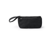 Trousse en velours côtelé à double compartiment avec fermeture éclair couleur noir