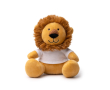 Peluche animal assis avec t-shirt blanc personnalisable couleur marron