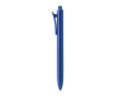 Stylo avec clip pince assorti, plastique mat et encre bleue couleur bleu roi