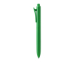 Stylo avec clip pince assorti, plastique mat et encre bleue couleur vert