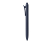 Stylo avec clip pince assorti, plastique mat et encre bleue couleur bleu marine