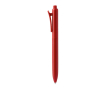 Stylo avec clip pince assorti, plastique mat et encre bleue couleur rouge